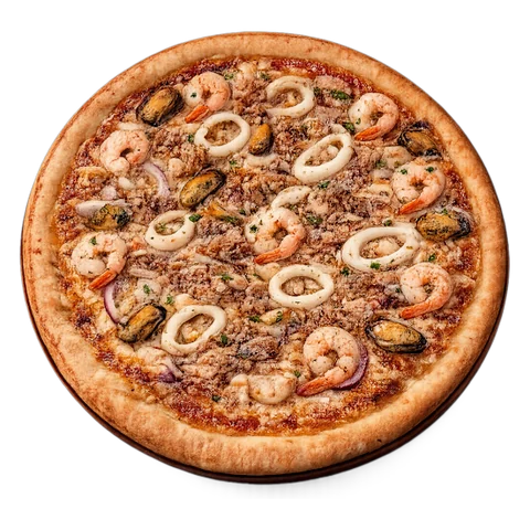 Seafood pizza